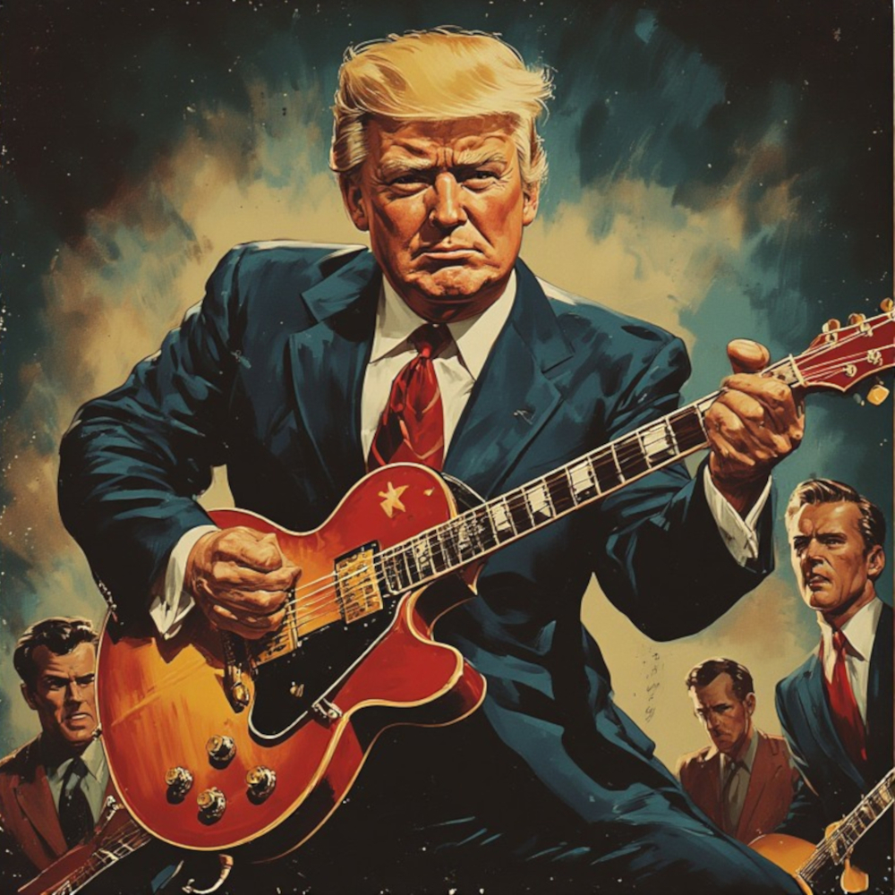 Vintage Trump rock-and-roll poster art